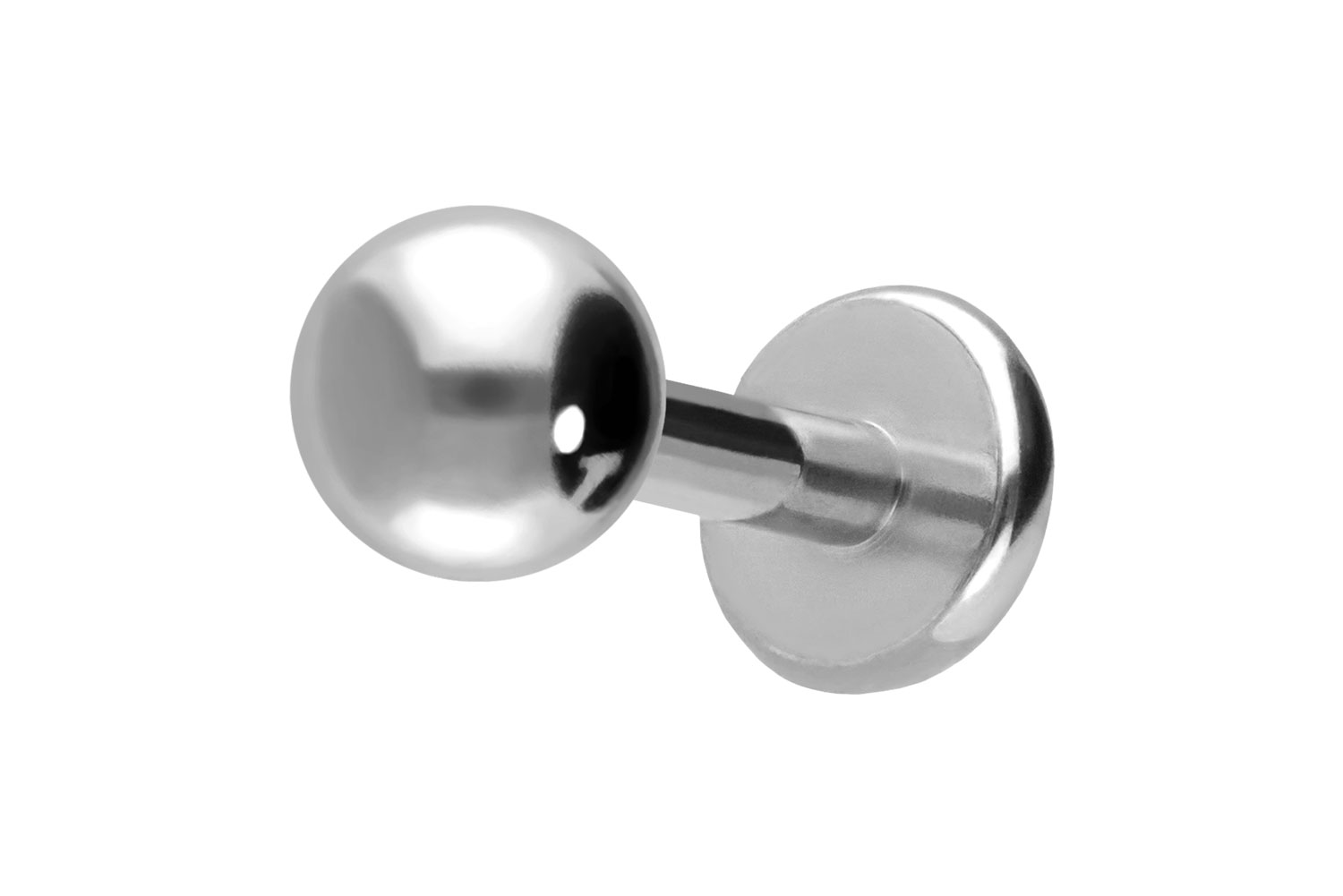 Titan Labret Piercing mit Push Fit